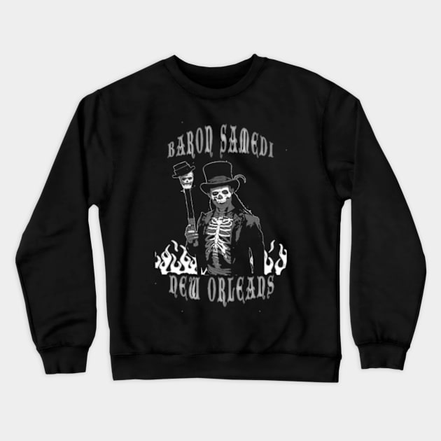 Baron Samedi - New Orleans Crewneck Sweatshirt by CosmicAngerDesign